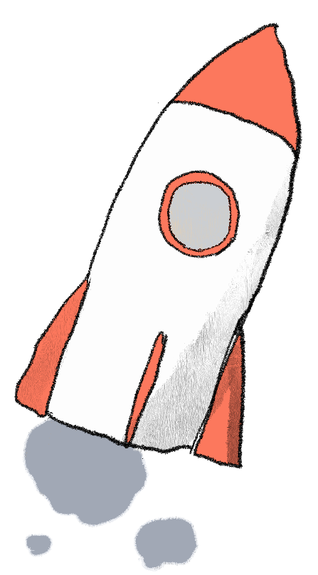 floating rocket ship